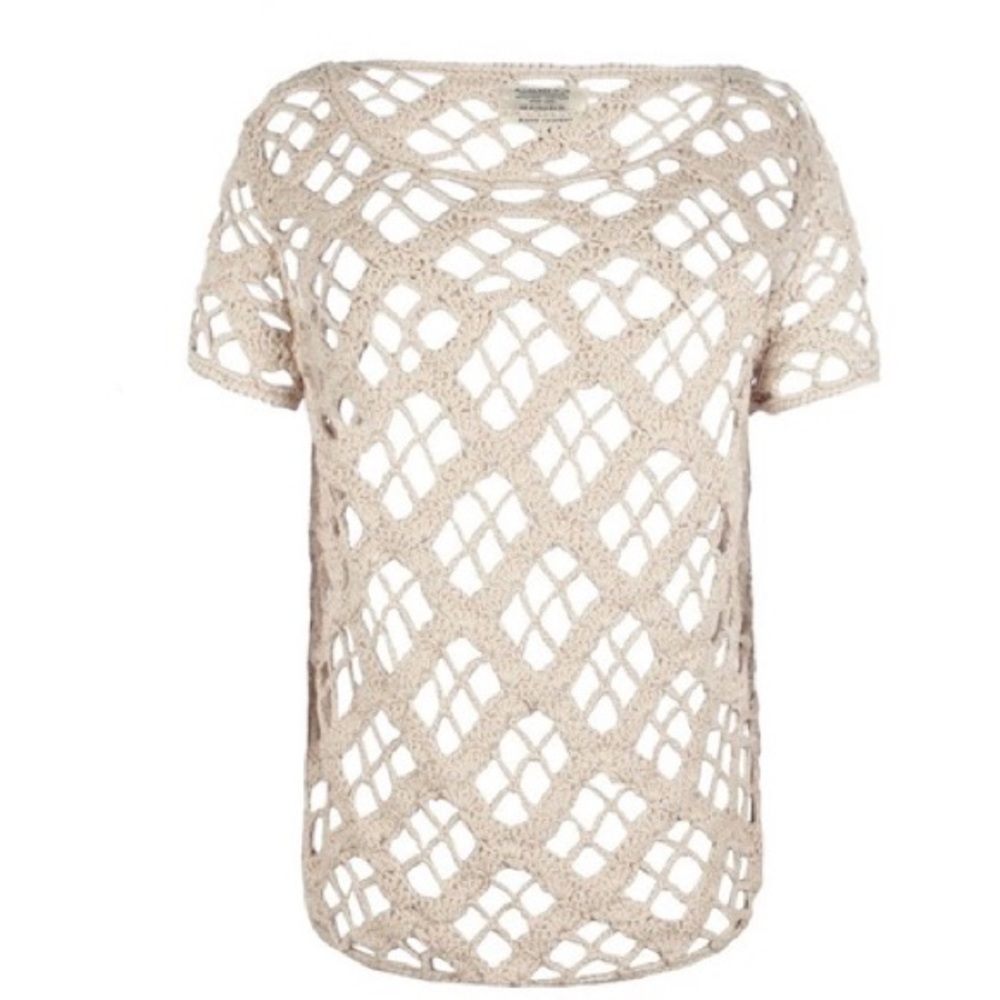 ALL SAINTS Argyle Mesh T Hand Crochet